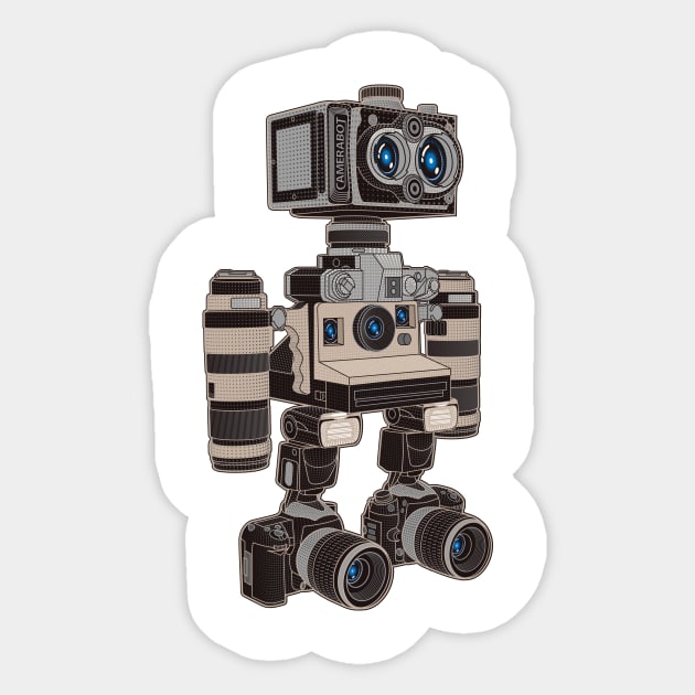 Camera Bot 6000 Sticker by zomboy